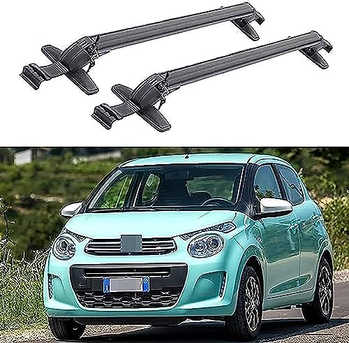 Relingträger Dachträger Dachgepäckträger für Citroen C1 Hatchback 2014-2019+, Eloxiertem Aluminium...