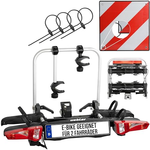 Uebler Fahrradträger F24 für 2 Fahrräder Auto Kupplungsträger faltbar E-Bike MTB inklusive...