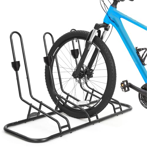 Kinghouse Boden-Fahrradträger für 3 Fahrräder, Fahrradständer, schützt Scheibenbremse und Umwerfer,...