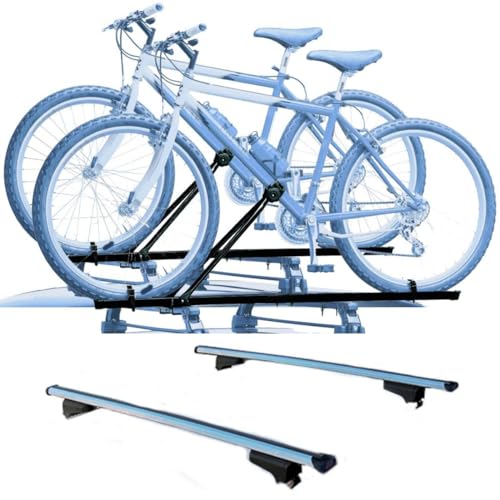 Set mit 2 Fahrradträgern + Dachträger für Astra SW/Sport Tourer 2004 – 2015 aus Stahl, vielseitig...