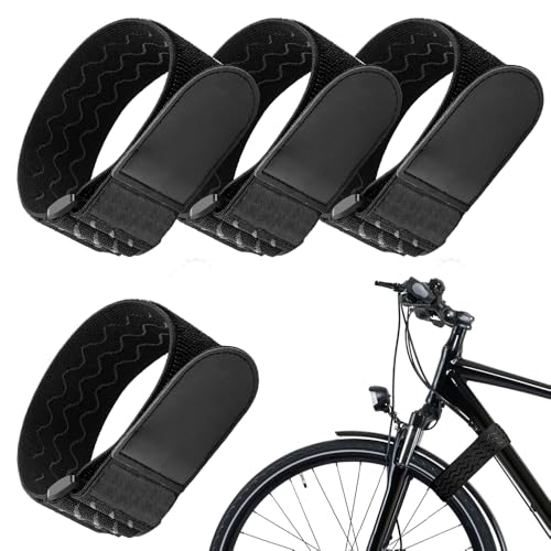 Riisoyu 4 Stück Fahrradträger Gurte, 85 x 5cm Schwarze Zurrgurte Befestigungsriemen Verstellbare...