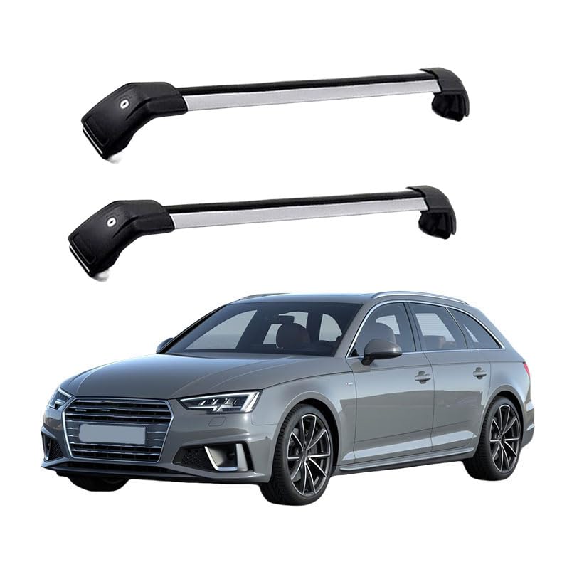 DPBXQ 2 Stück Aluminium Dachträger für Audi A4 Avant (8W5, B9) 2015 2016 2017 2018 2019 2020 2021...