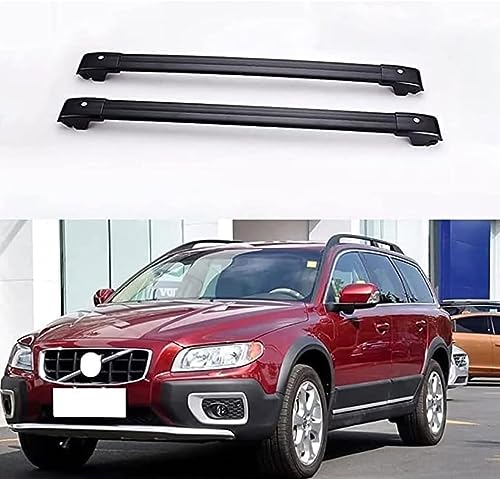 Relingträger Dachträger Dachgepäckträger für Volvo V50 5 Door Wagon 2008-2021, Eloxiertem Aluminium...