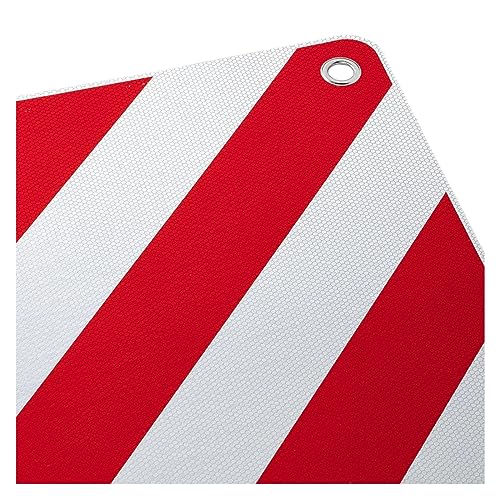 Warntafel für Italien PVC 50x50 reflektierendes Warnschild rot weiß für Heckträger, Fahrradträger