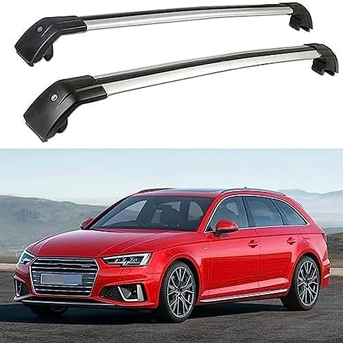 Dachträger aus Aluminium für Audi A4 Avant (8W5,B9) 2015-2022, 2 teiliger Dachgepäckträger...