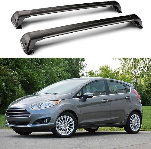 Dachgepäckträger für Ford Fiesta 2009-2014, 2-teiliger Kreuzschienen Dachträger, Aluminium...