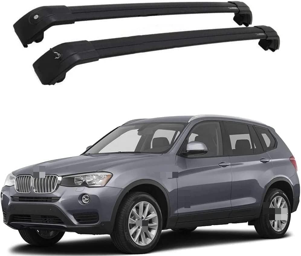 Teptal Dachträger für BMW X1 X3 2011-2017, 2-teilig Gepäckablage Car Zubehör Seitenstangen Schienen...