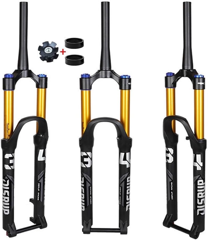 ksxnkhk Bike Suspension Fork 26/27.5/29inch Mountain Bike Air Fork Travel 160mm 1-1/8' Straight/Tapered...