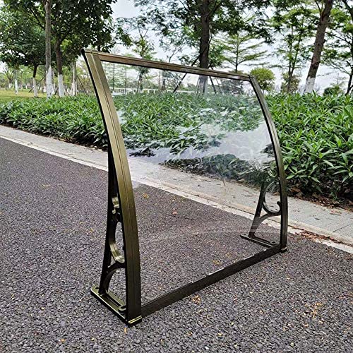 Transparentes Türvordach, 80 x 120 cm/100 x 120 cm, Wetterschutz für Terrasse & Veranda,...