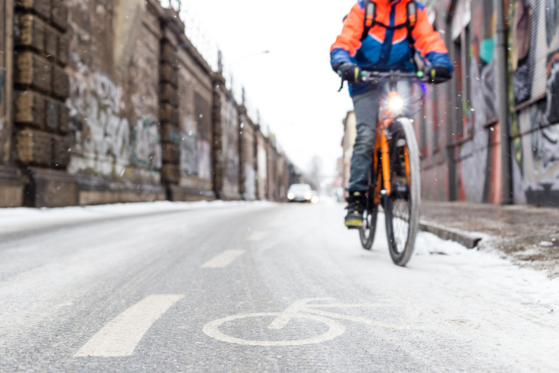 Fahrrad fahren im Winter