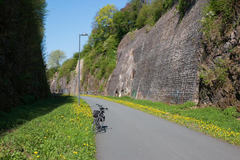 in Wupperetal, ehemalige Eisenbahnstrecke, umgebaut zu einem bemerkenswerten Radweg