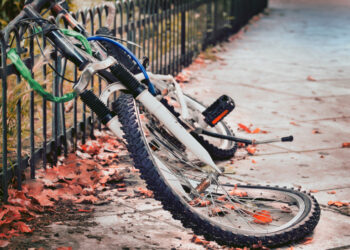 defektes Fahrrad Vandalismus